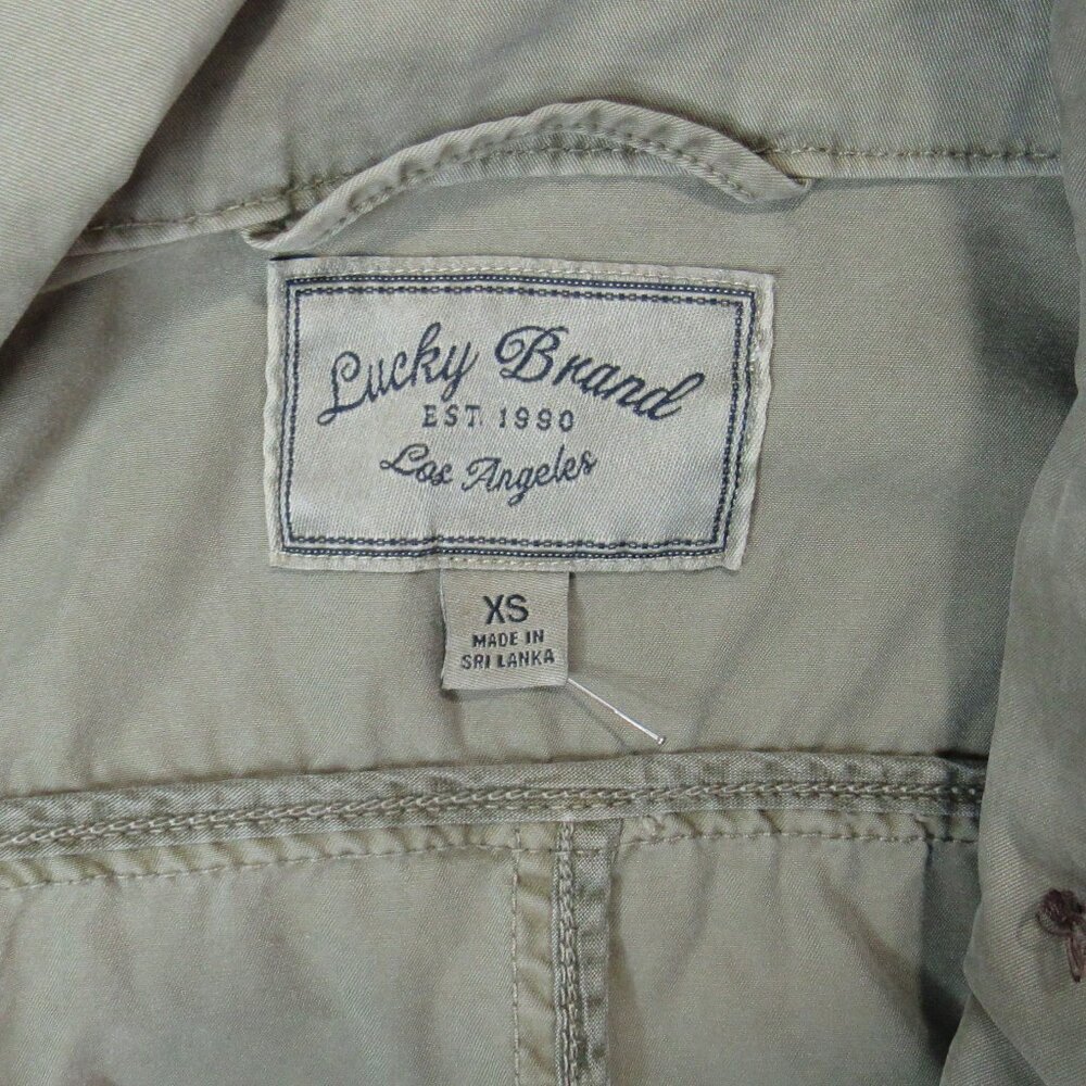 Lucky Brand Women's Military Utility Cargo Jacket Olive Army Green Size XS - Picture 7 of 10
